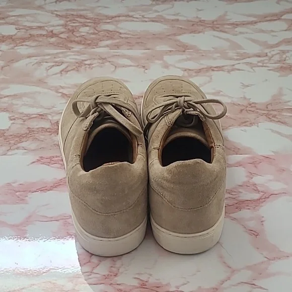 EUC Franco Fortini Taupe Suede Leather James Sneakers Sz Men 10.5 - Picture 4 of 9